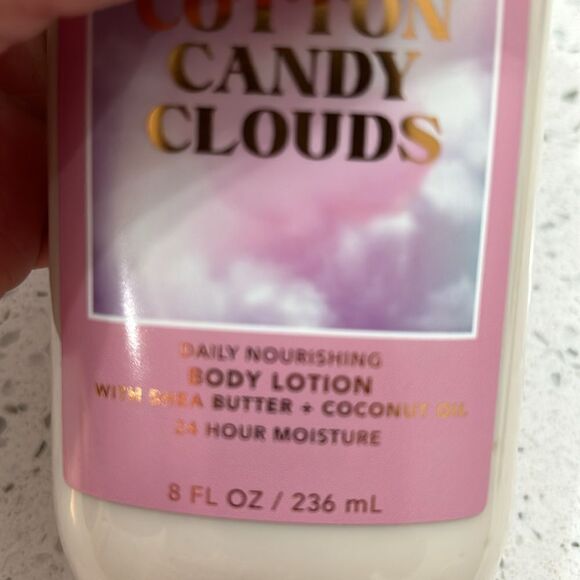 Bath & Body Works COTTON CANDY CLOUDS 24 HR Moisture Body Lotion NEW Full Size - Picture 3 of 4